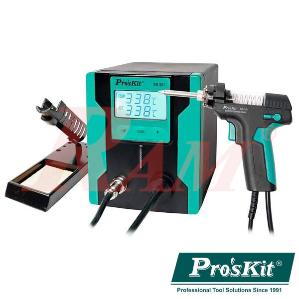 Pro'sKit® SS-331 ESD Desoldering Station شفاط محطة اوتوماتيك كهربائي متغير الحرارة ماركة بروزكيت