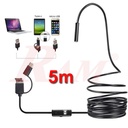 Endoscope Camera 5 Meter Cable Length - Waterproof USB OTG Borescope كاميرا منظار 7مم للاتصال طول الكابل 5متر USB & OTG Android