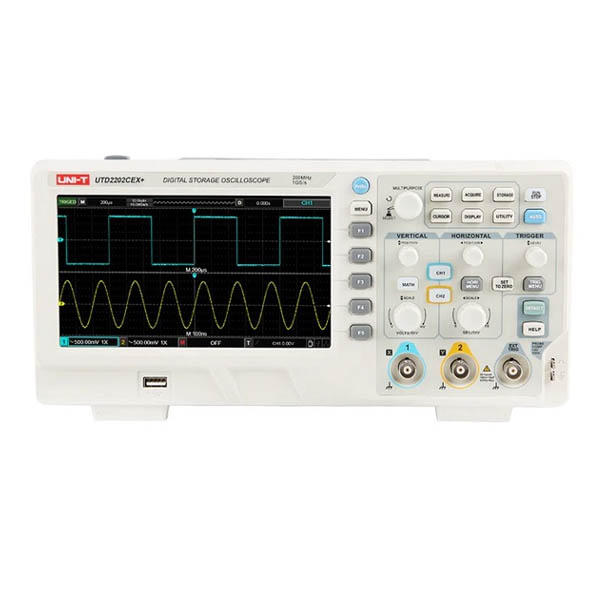UTD2202CEX+ UNI-T Digital Storage Oscilloscope 200MHz جهاز اوسلسكوب 200 ميجاهرتز 2 قناة