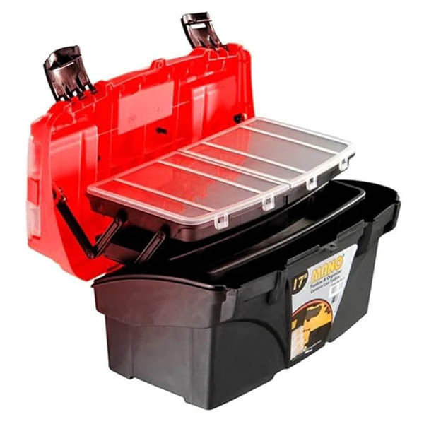 Empty Tools Box 17" with Hang & Shelf - DY17C حقيبة عدد ومكونات مع رف حافظة اضافي مقاس 17"