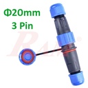 LD20-Docking IP67 - 3pin  Waterproof Dustproof Connector - Water Depth 1m
