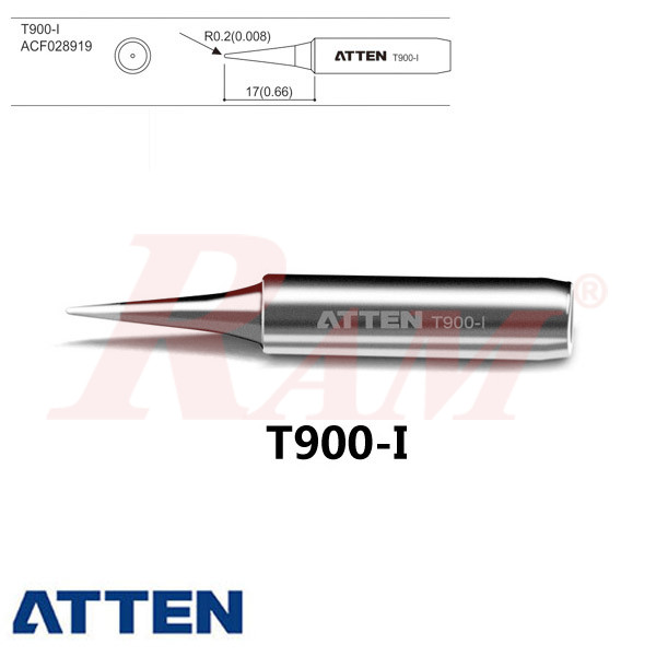 ATTEN® TIP T900-I Lead-Free Soldering Iron Tip سن ابرة عدل ماركة أتن