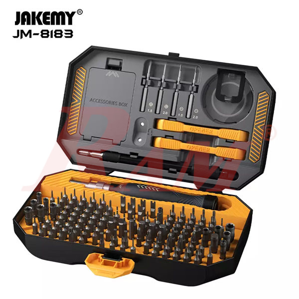 JAKEMY® JKM8183 - 145 in 1 Professional Screwdriver Set طقم مفكات متعدد احترافي 145 في 1 ماركة