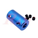 Aluminum Blue Small Coupling Size L25xD14mm - Inner Diameters 5x8mm