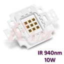 IR SMD LED 10W - Infrared High Power LED 940nm ليد أشعة تحت الحمراء IR قدرة عالية 10 وات