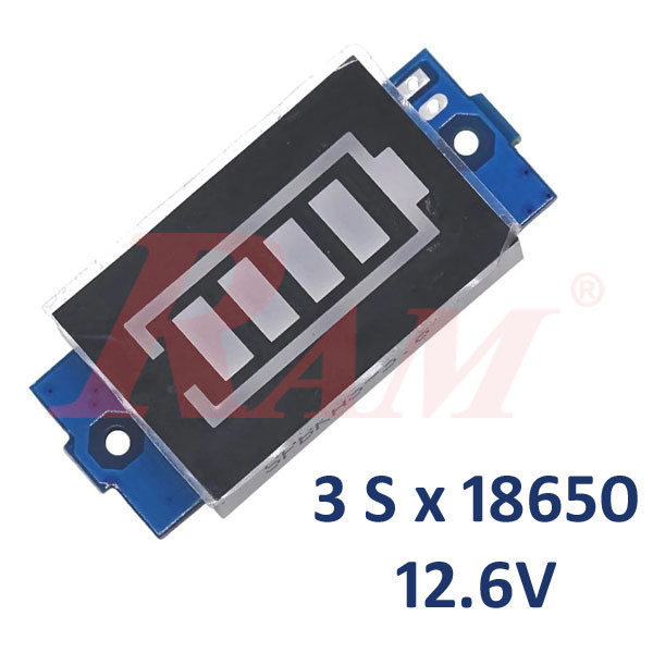 Lithium 3S 18650 Battery Capacity Level Indicator Module