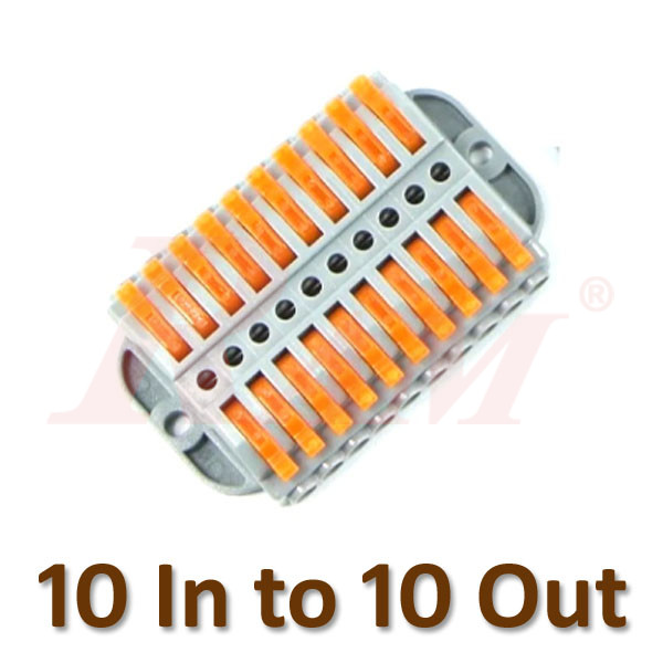 WAGO LT-223-10 - 10 in 10 out Stationary Type Universal Compact Wire Wiring Connector