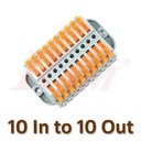 WAGO LT-223-10 - 10 in 10 out Stationary Type Universal Compact Wire Wiring Connector