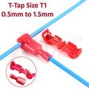 T-Tap Size T1 (0.5mm² - 1.5mm²) Wire Connector Bridge to Connect Without Cutting Wires