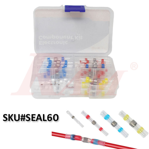Box of 60pcs Waterproof Solder Seal Heat Shrink Wire Splice Connectors (SKU# SEAL60) 