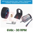 JGB37-520 DC Geared Motor 6Vdc 30 rpm Complete Set With Encoder