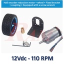 JGB37-520 DC Geared Motor 12Vdc 110 rpm Complete Set With Encoder