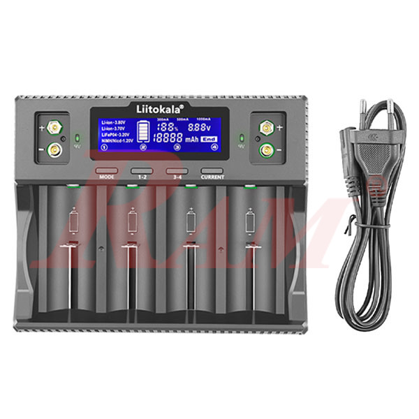 LiitoKala® Lii-D4XL Battery Charger Li-ion Battery - 4 Battery Slots