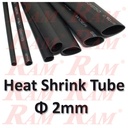 Heat Shrink Φ 2mm - 1 Meter هيت شرنك مكرونة حراري للعزل قطر 2 ملم - طول 1 متر