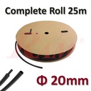 Heat Shrink Φ 20mm - 1 Roll 25 Meters بكرة 25م هيت شرينك مكرونة حراري للعزل قطر 20 ملم