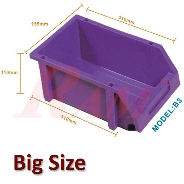 Storage Bin Big Size Stacking Storage Toolbox Drawer صندوق تخزين بلاستيكي مفتوح مقاس كبير