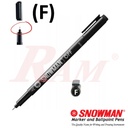 SNOWMAN® Marker Pen (F) OPF Fine Tip Waterproof - For PCB Drawing - Black