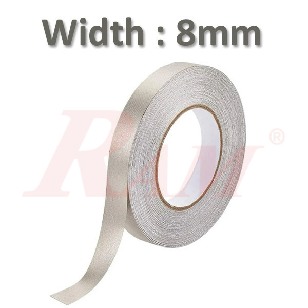 Conductive Fabric Cloth Adhesive Tape Width 8mm - 1 Roll 20M