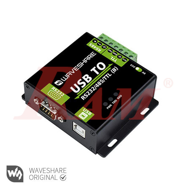 Waveshare® USB To RS232/485/TTL Interface Converter, Industrial Grade Isolated USB Converter محول بيانات USB إلى RS232/485/TTL معزول صناعي