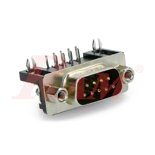 [DB6.PCB.DB9.MALE] D-SUB DB9 Male Right Angle PCB Mount (SKU#DB6)