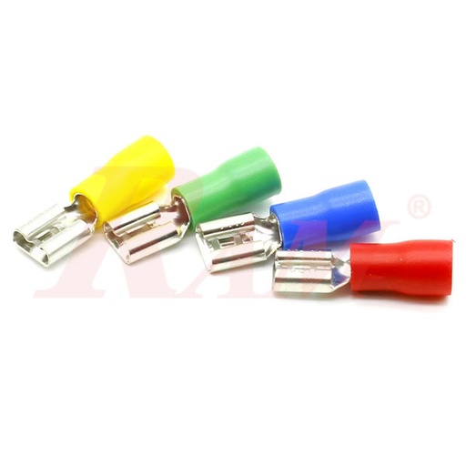 FDD5.5-250 Insulated 6.3mm Female Blade Electrical Crimp Terminal Connector