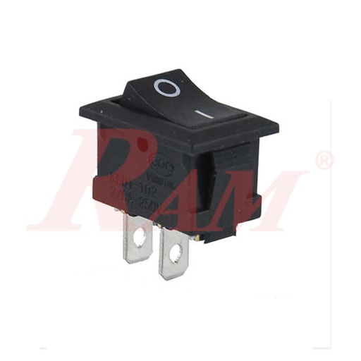 [SW2.BLACK.2PIN] SW2 - ON/OFF Switch 2 pin - Copper Terminals