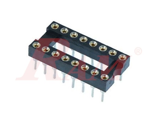 [R8.8] IC Socket R8+8 - Machine Tooled Base 16 pin