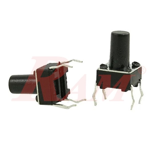 [PRESS4PIN.LONG] Press 4pin 6x6x9 mm Tack Switch مفتاح برس 4 طرف مقاس 6×6×9 ملم