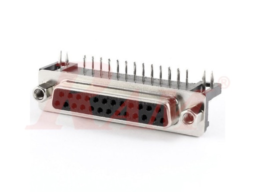 [DB9.PCB.DB25.FEMALE] D-SUB DB25 Female Right Angle PCB Mount (SKU#DB9) سوكيت DB25 لحام على بوردة انثى