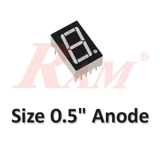 [7SEG0.5A] 7 Segment 0.5" Common Anode