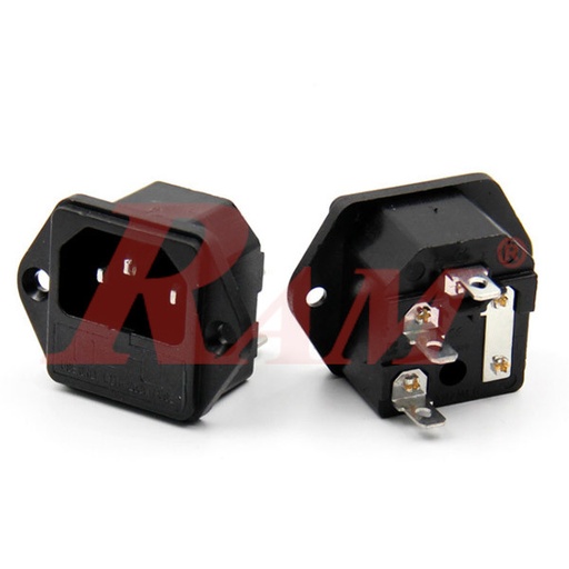 [AC.SOCKET.FUSED] AC Power Connector With Fuse Compartment مدخل باور جهاز مع جراب فيوز