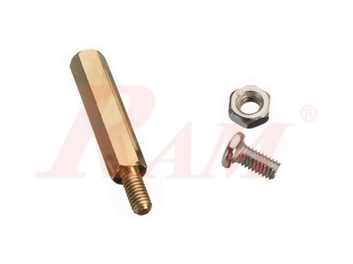 [SPACER.CUPPER.15MF] Copper PCB Spacer 15mm M/F