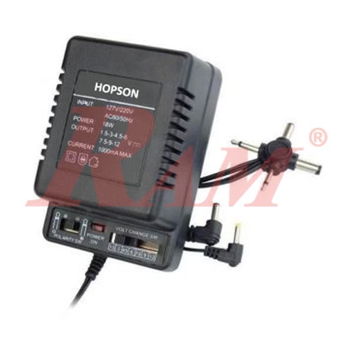 [ADAPTER.VAR.12V.1A] Wall Adapter Variable 1.5Vdc to 12Vdc (1A) ادابتور متغير الفولت والقطبية من 1.5 فولت الى 12 فولت 1 امبير