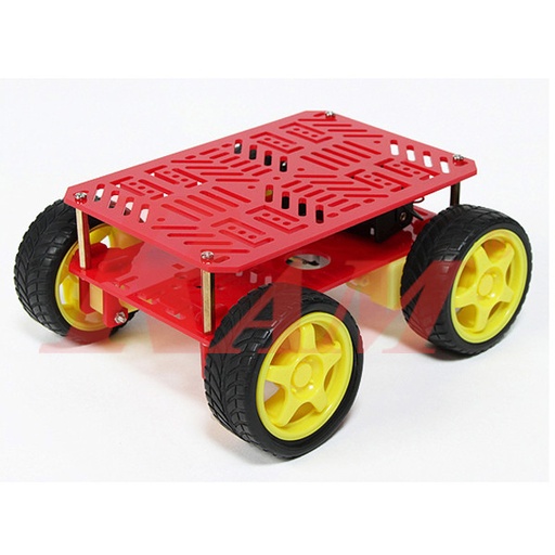 [RO.BASE.DG008] 4WD DG008 Complete Mini Plastic Robot Chassis Kit