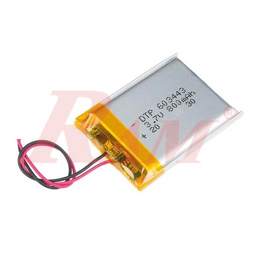 [BT.603443P.800MAH] Polymer Li-Ion 3.7V 800mAh Single Cell Battery خلية بطارية قابلة للشحن ليثيوم بوليمر