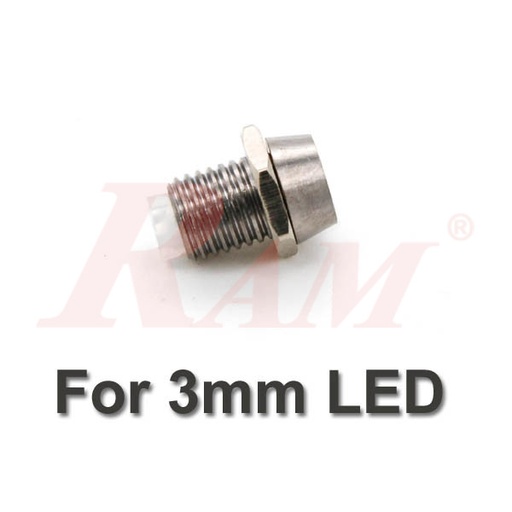 [COVER.LED.METAL.3MM] LED 3mm Metal Cover - LED Bezel Holder