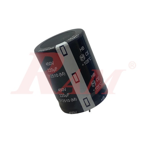 [C.220U450V] Capacitor مكثف كيميائي 220uF مايكرو فاراد 450V فولت