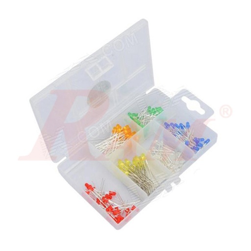 [LED.PACK.3MM] LED Pack 3mm Mixed (120 LED) + Free Storage Box