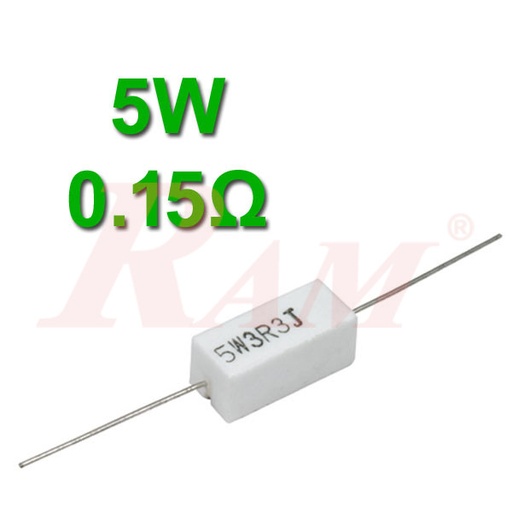 [5W.0.15OHM] Ceramic Power Resistor 5W / 0.15Ω  مقاومة سيراميك حراري 5 واط