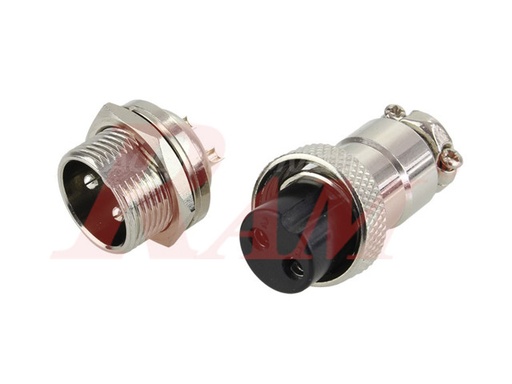[GX16.2PIN] GX16-2 Pole Metal Male Female Panel Chassis Connector