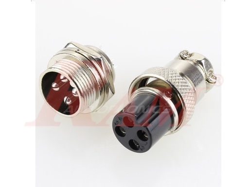 [GX16.4PIN] GX16-4 Pole Metal Male Female Panel Chassis Connector
