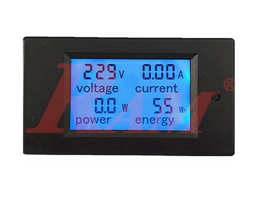 [PANEL.VA.DIGITAL] AC Digital Panel Meter LCD (A, V, W Power & Energy) + Overload Alarm شاشة لقياس القدرة - الفولت - التيار المتردد واستهلاك الطاقة مزودة بانذار حماية