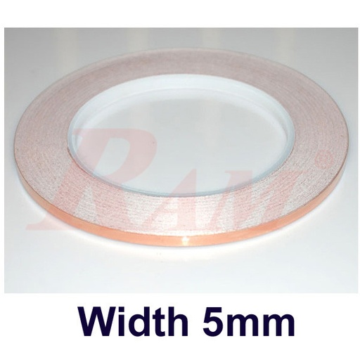 [COPPER.TAPE.5MM] Copper Foil Conductive Tape Adhesive Roll - Width 5mm