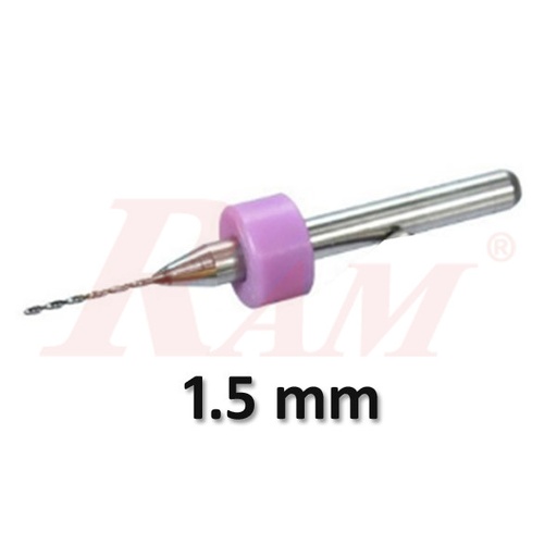[BITS.PCB.1.5X3.175MM] Carbide PCB 1.5 mm Micro Drilling End Mill Bit بونطة ثقب بورد كاربيد - قوة تحمل عالي