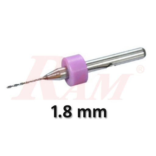 [BITS.PCB.1.8X3.175MM] Carbide PCB 1.8 mm Micro Drilling End Mill Bit بونطة ثقب بورد كاربيد - قوة تحمل عالي