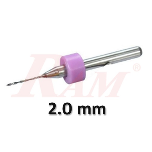 [BITS.PCB.2.0X3.175MM] Carbide PCB 2.0 mm Micro Drilling End Mill Bit بونطة ثقب بورد كاربيد - قوة تحمل عالي