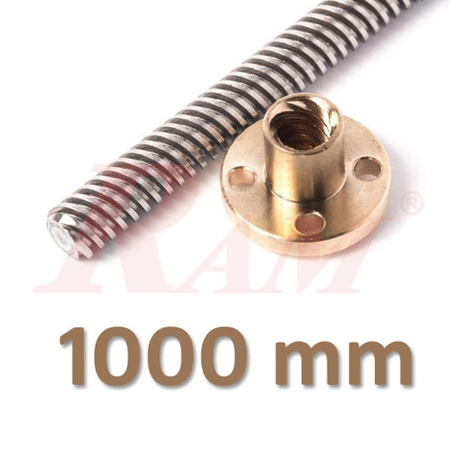 [LS.802.1000MM] Lead Screw T8 Length 1000mm Dimeter 8mm + 1 nut