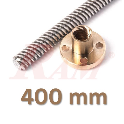 [LS.802.400MM] Lead Screw T8 Length 400mm Dimeter 8mm + 1 nut