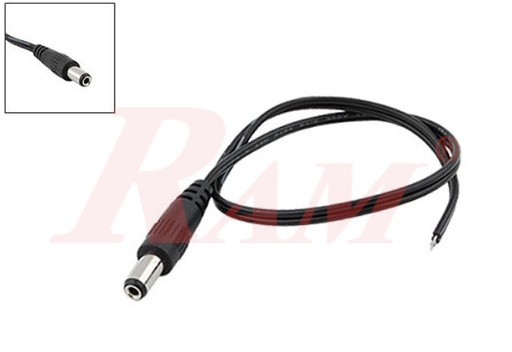 [WIRE.DC.MALE] Endless Wire DC Male 2.1mm Standard Plug 25cm