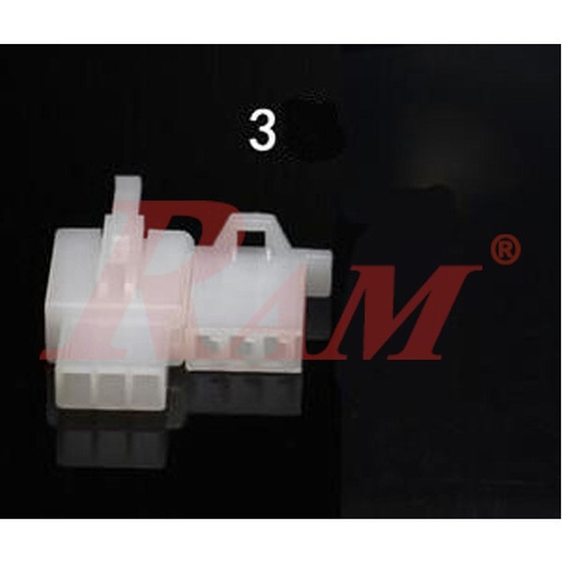 [MF.2.8MM.NYLON.3PIN] MF 3pin - 2.8mm Electrical Plug Connector Male & Female Nylon